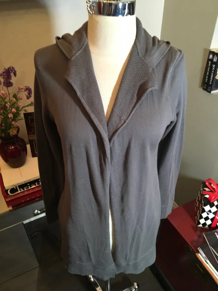 James Perse Size 1 Taupe Cotton Casual Cardigan 2400-729-12119