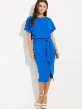 Joseph Ribkoff Blue Belted Dress 231015 3971