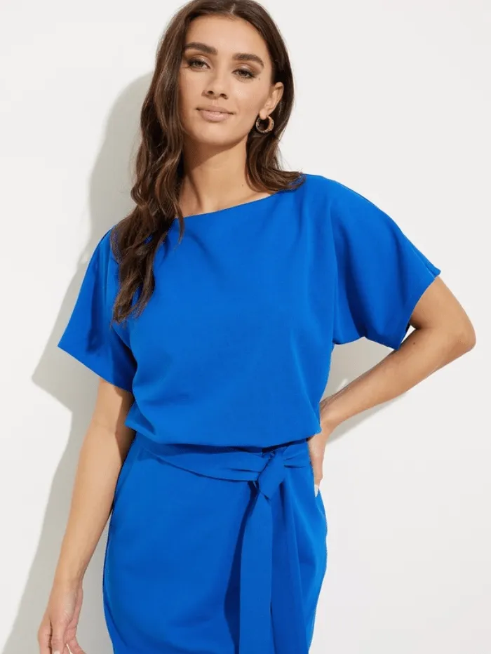 Joseph Ribkoff Blue Belted Dress 231015 3971