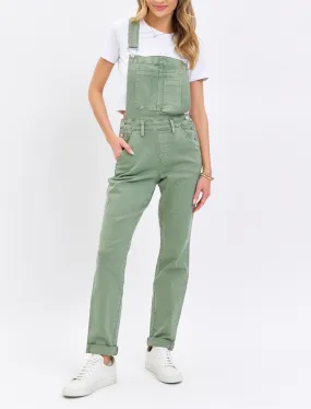 Judy Blue High Waist Garment Dyed Sage Boyfriend Overall Denim 88840