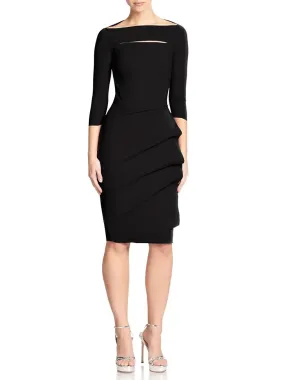 Kate Boatneck Sheath Dress - Black