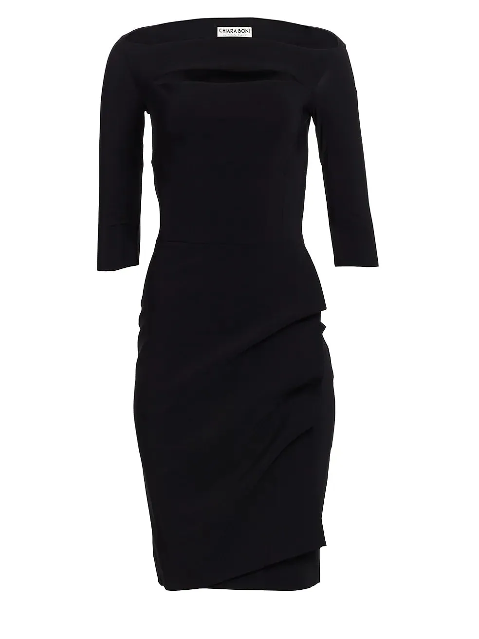 Kate Boatneck Sheath Dress - Black