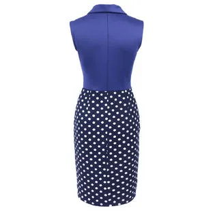 Ketty More Women Wrap Neck Sleeveless Solid Bust Pencil Dress-KMWDC2110