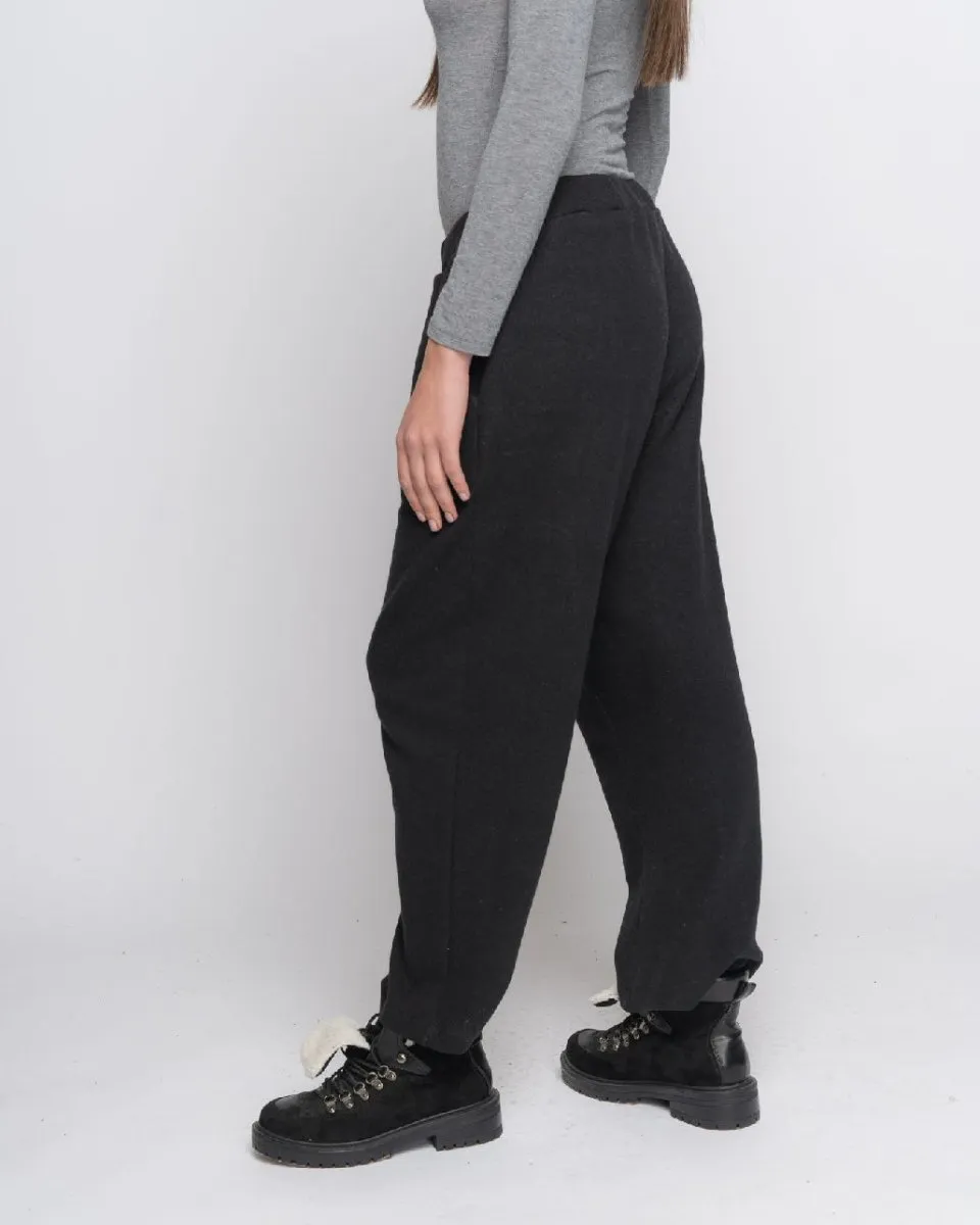 Knit Raw Patch Pocket Elastic Sweatpant