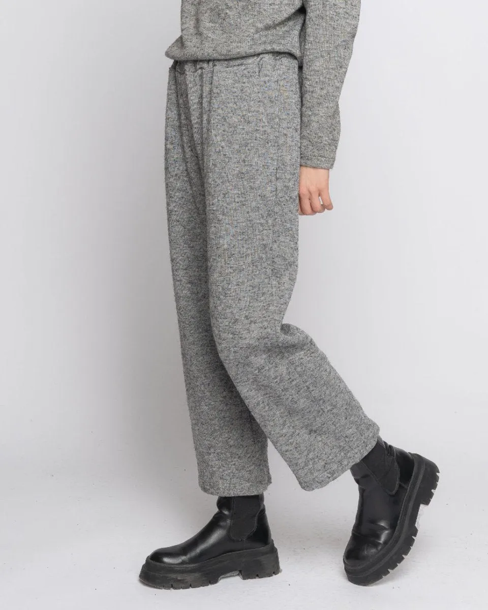 Knit Raw Patch Pocket Elastic Sweatpant