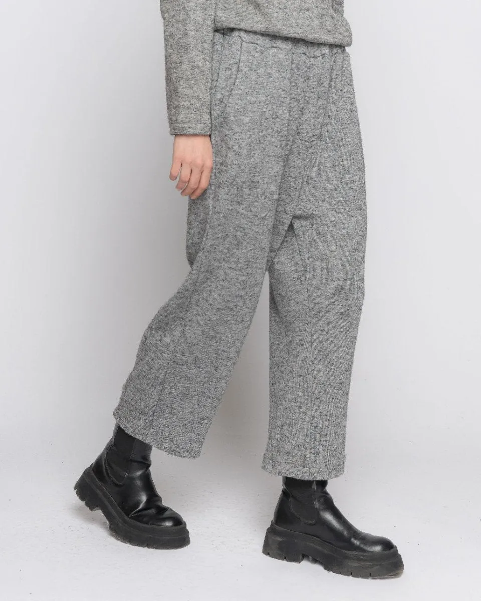 Knit Raw Patch Pocket Elastic Sweatpant