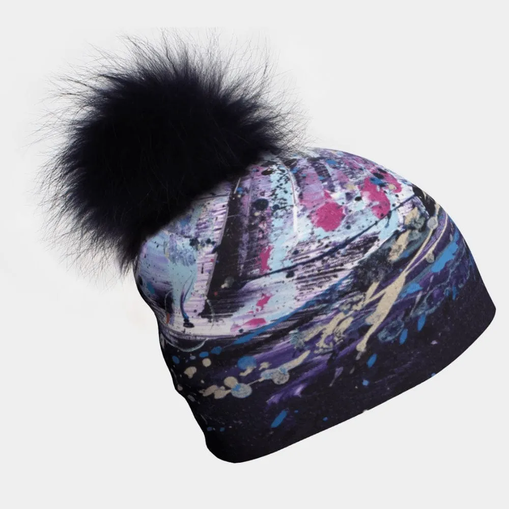 Lalitas Beanie With Black Pompom - Cosmic