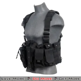 Lancer Tactical Nylon M4 Chest Harness (Bk) Airsoft Vest Tactical Plate Carrier