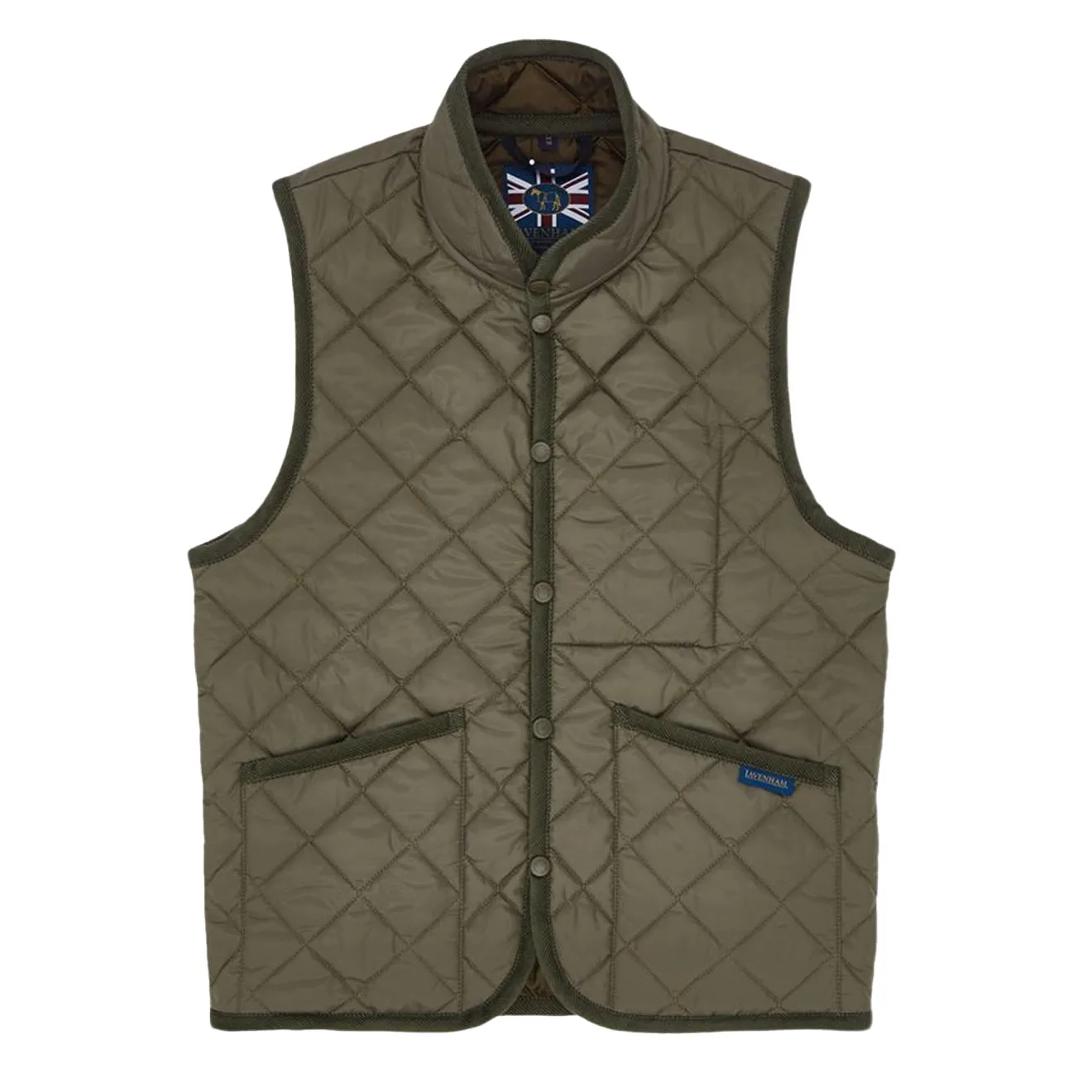 Lavenham Mickfield Gilet Olive Green