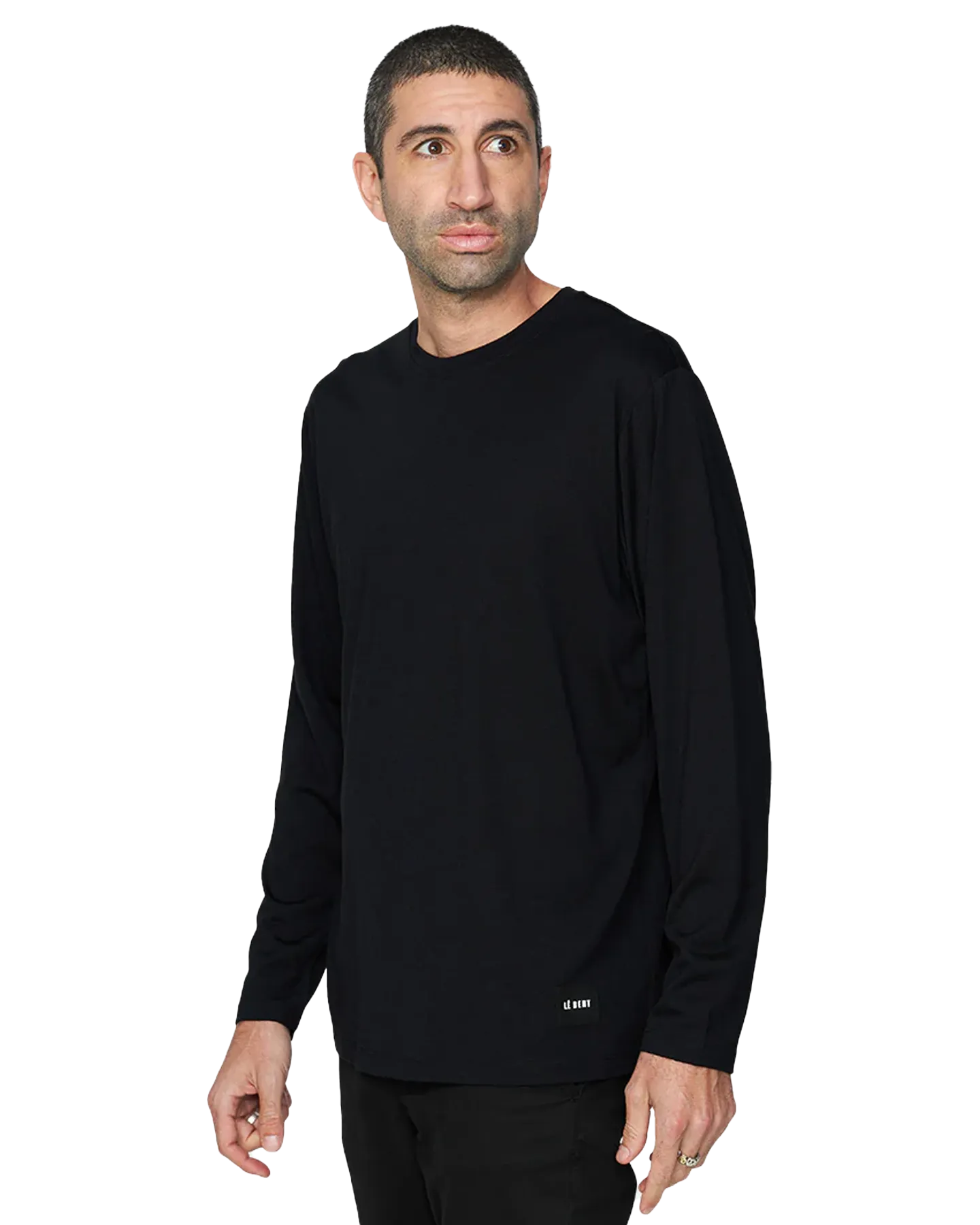 Le Bent Men's Ultralight Long Sleeve Tee - Black