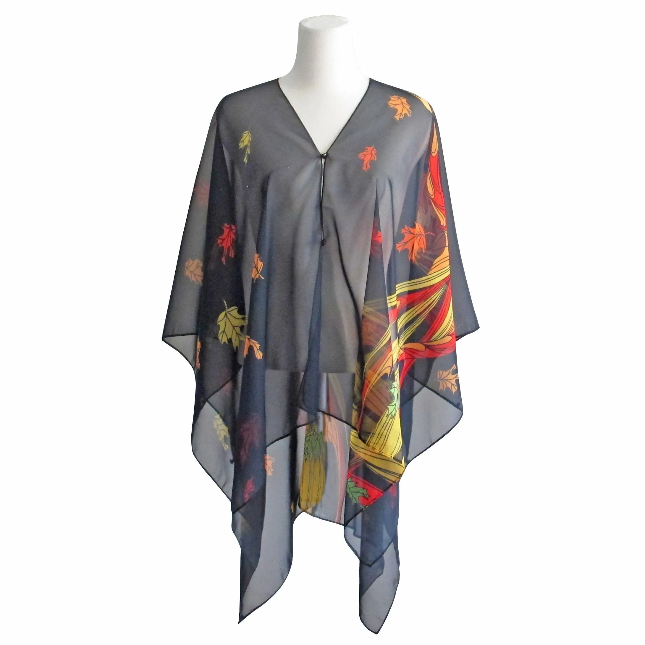 Leaf Dancer Kimono Scarf, artwork by Native artist Maxine Noel