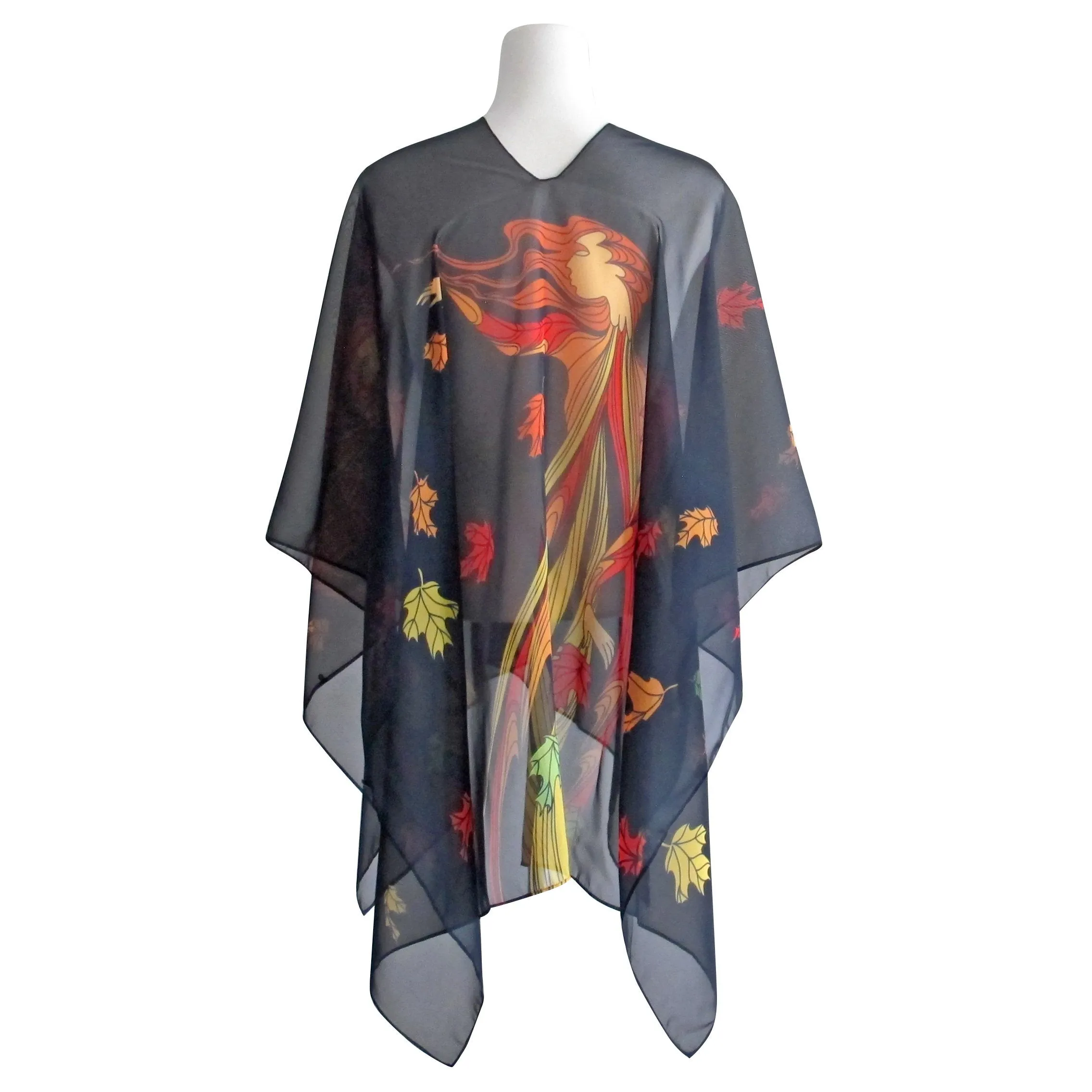 Leaf Dancer Kimono Scarf, artwork by Native artist Maxine Noel