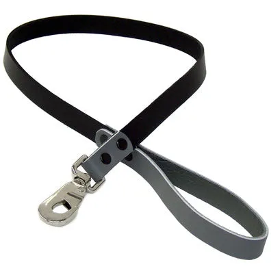 Leather Leash with Handle (Grey)