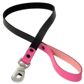 Leather Leash with Handle (Pink)