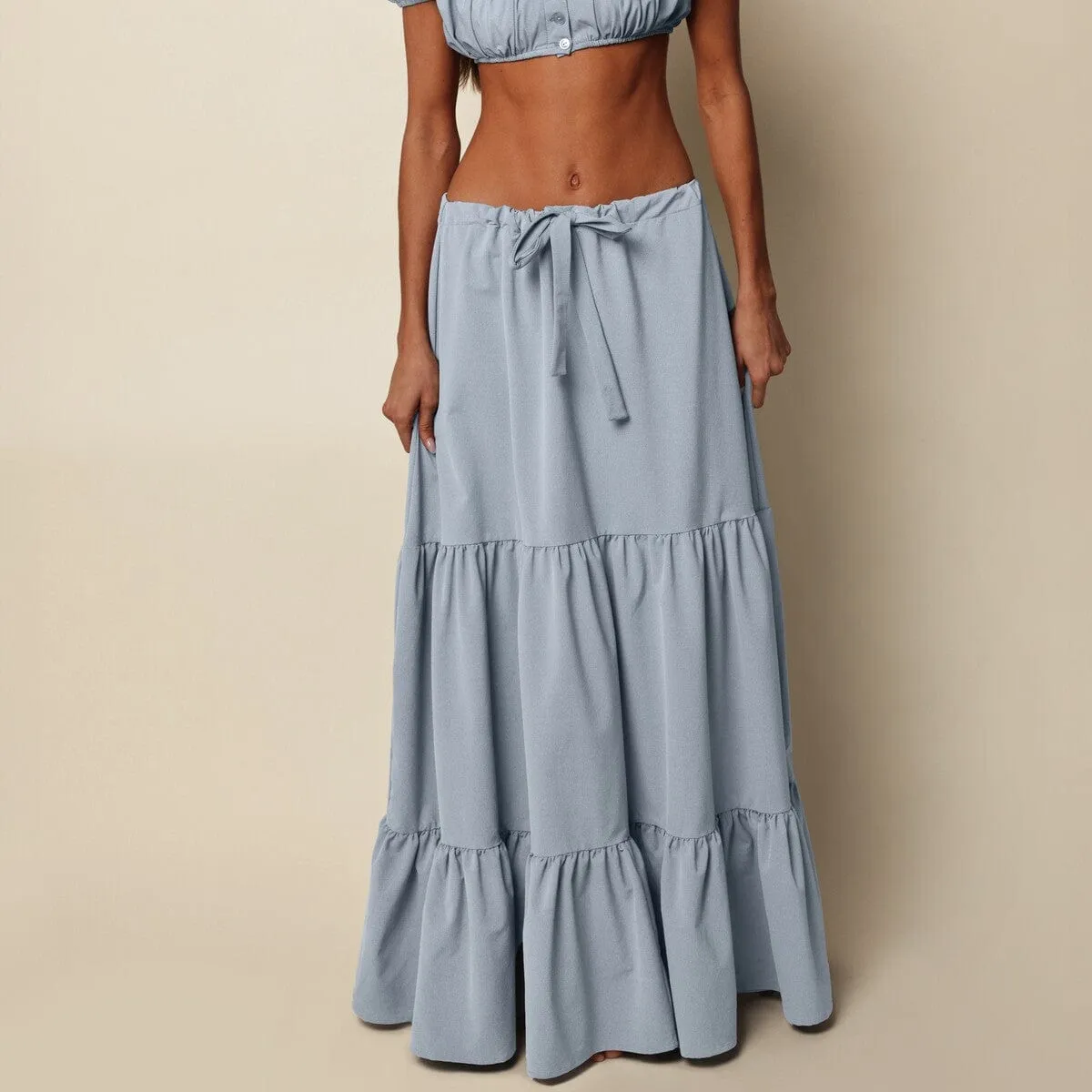 Light Denim Cottage Skirt