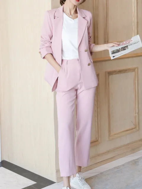 Lilian Elegant Cotton Office Suit Set