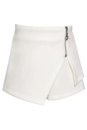 Little l Big Girl’s Trendy Chic Elevated Basic Asymmetric Skort