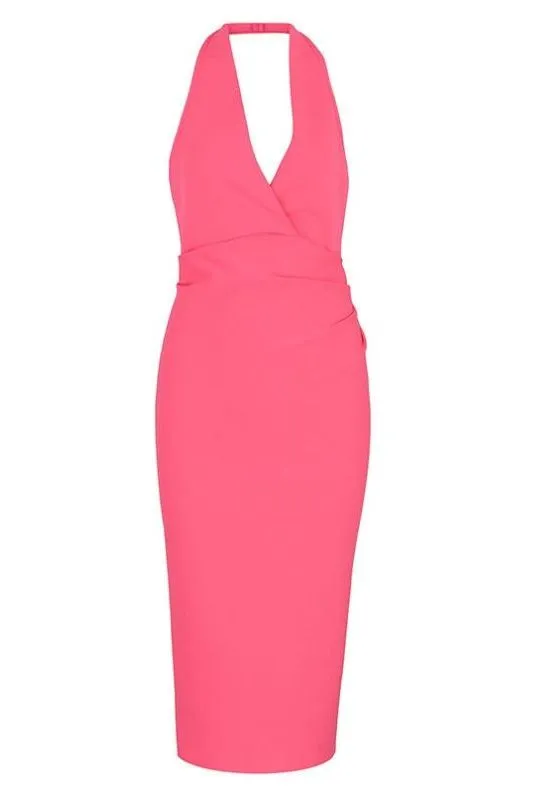 London Bandage Dress - Hot Pink