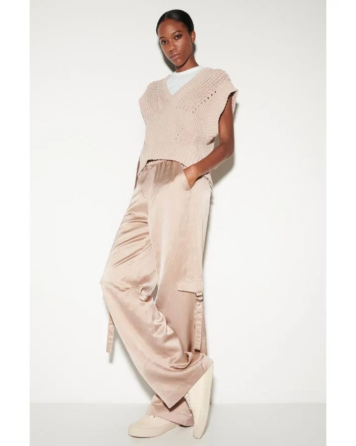 Luisa Cerano Satin Cargo Pants