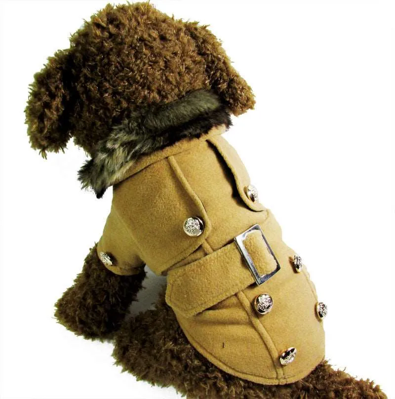 Luxury Winter Dog Coat - Fur Collar Warm Cotton Jacket for Pets