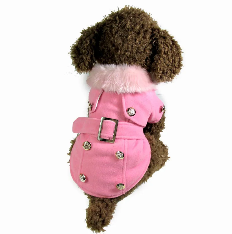 Luxury Winter Dog Coat - Fur Collar Warm Cotton Jacket for Pets