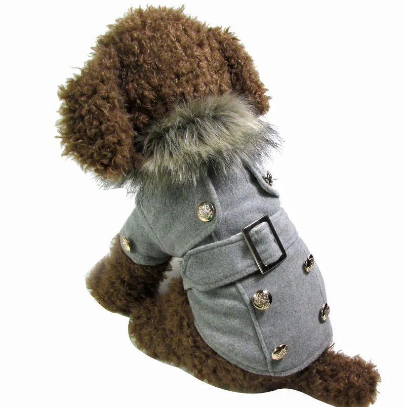 Luxury Winter Dog Coat - Fur Collar Warm Cotton Jacket for Pets