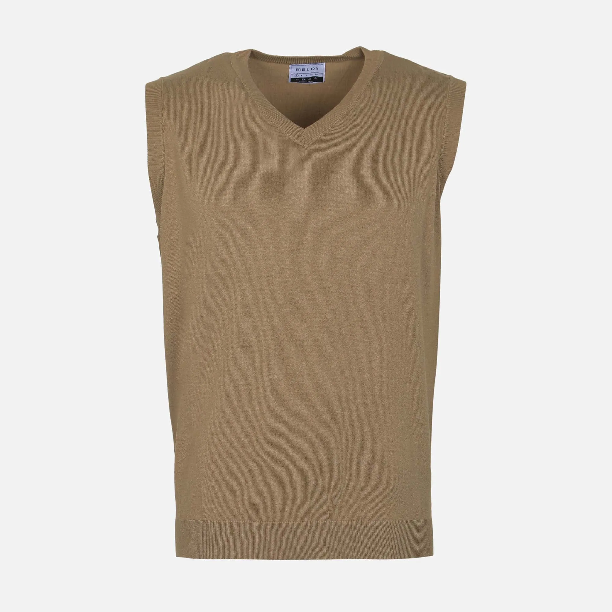 MEN BASIC SWEATER VEST V NECK