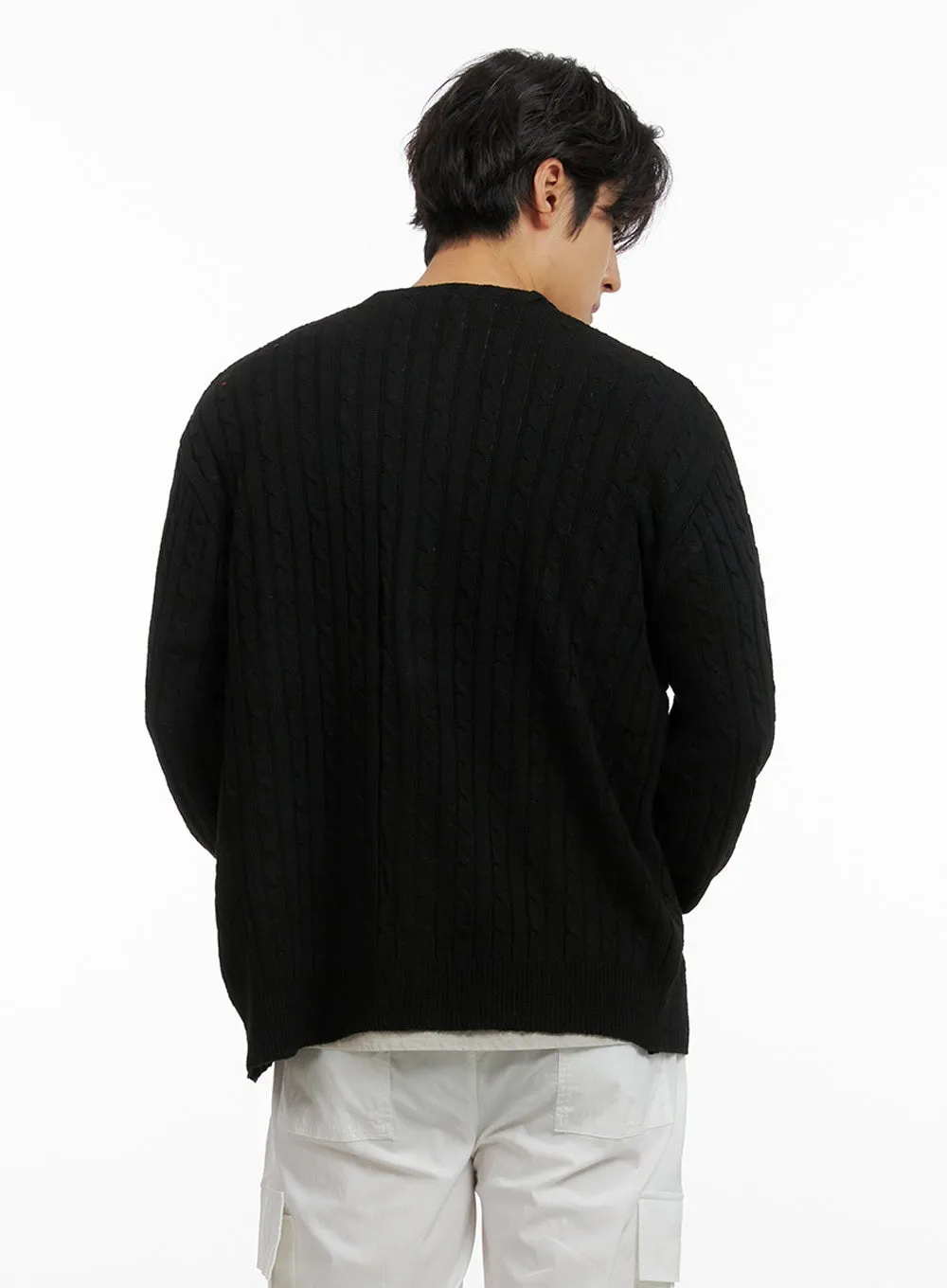 Men's Cable Knit Cardigan IG409