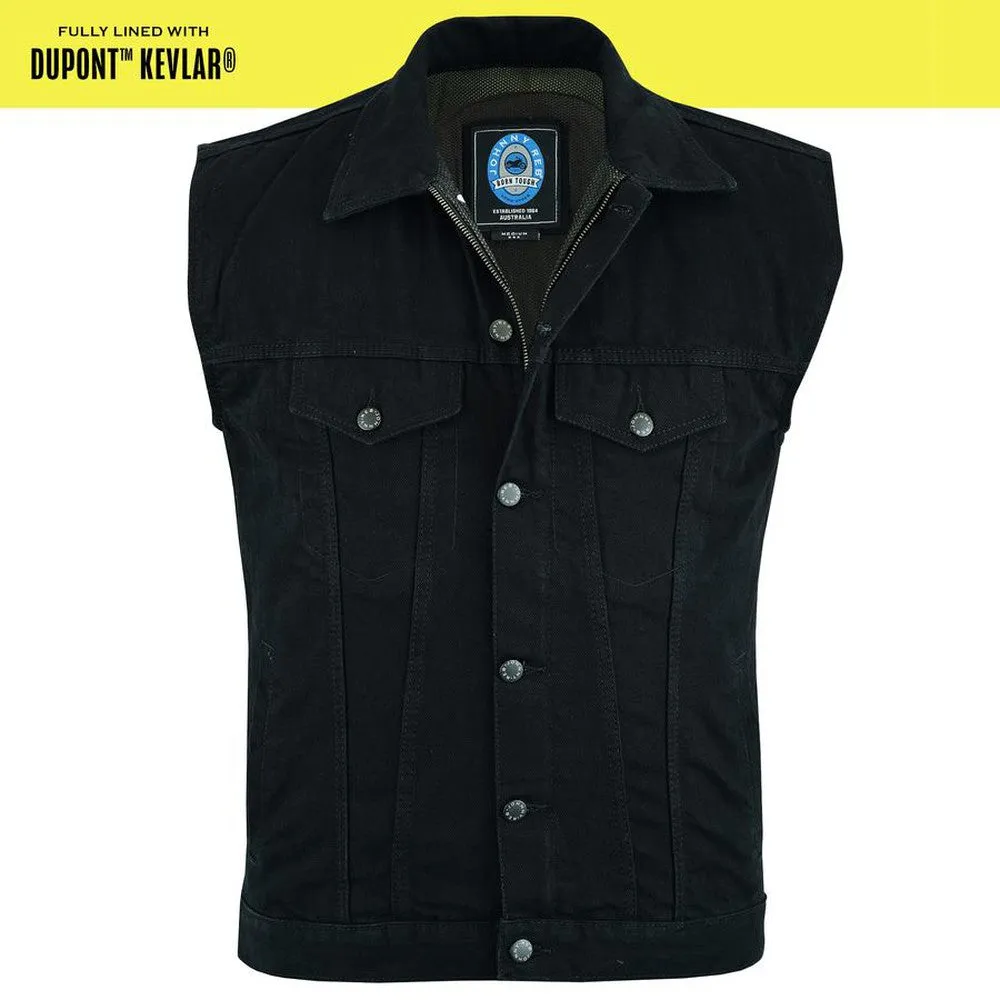 Men's Glenbrook Protective Denim Vest | Protective- Lined-Black JRV10027