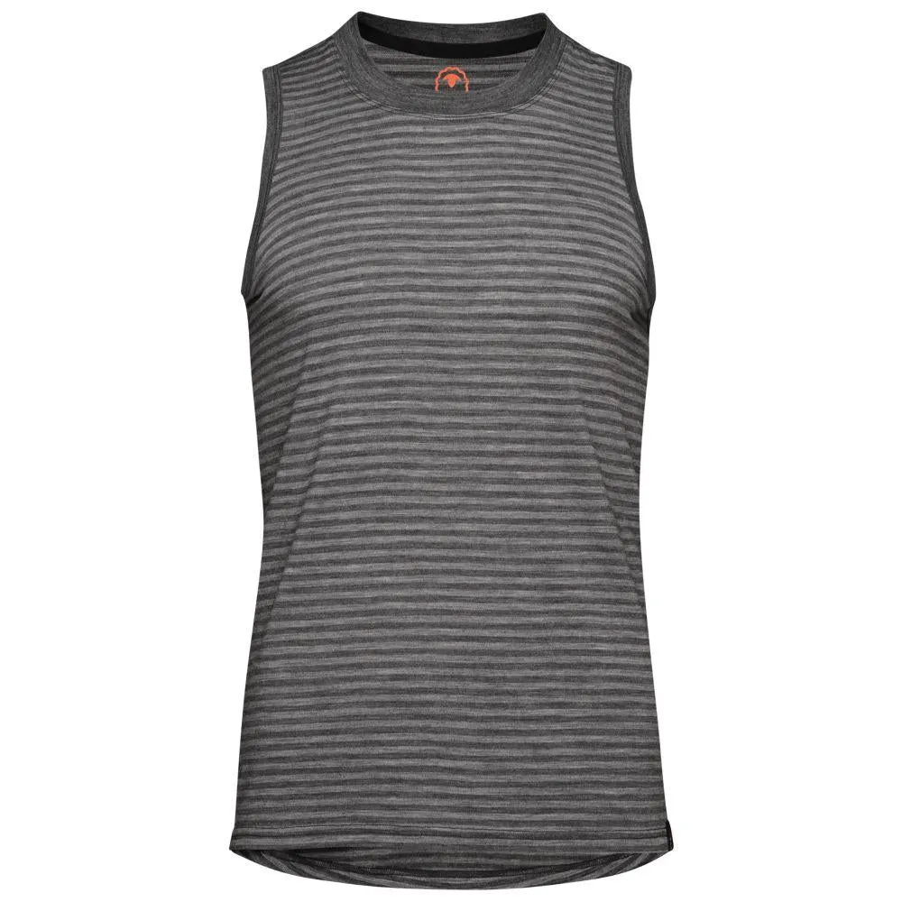 Mens Merino 150 Vest (Mini Stripe Smoke/Charcoal)