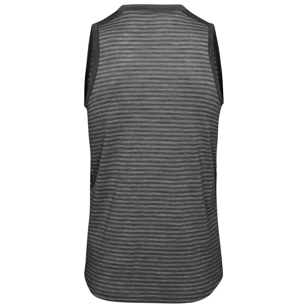 Mens Merino 150 Vest (Mini Stripe Smoke/Charcoal)