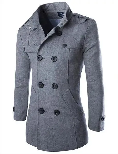 Mens Overcoat Trench Jacket