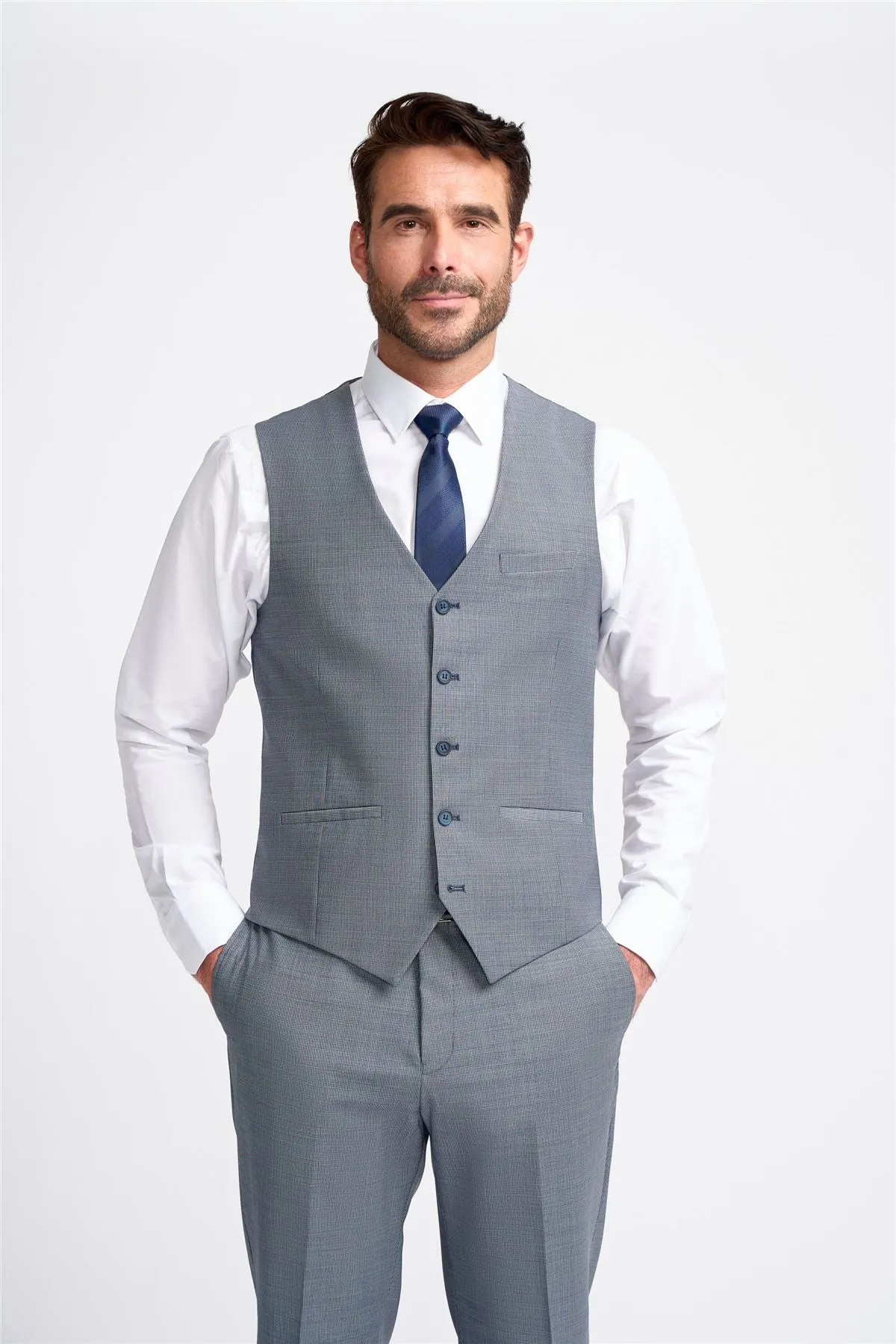 Men's Waistcoat Grey Tailored Fit Vest