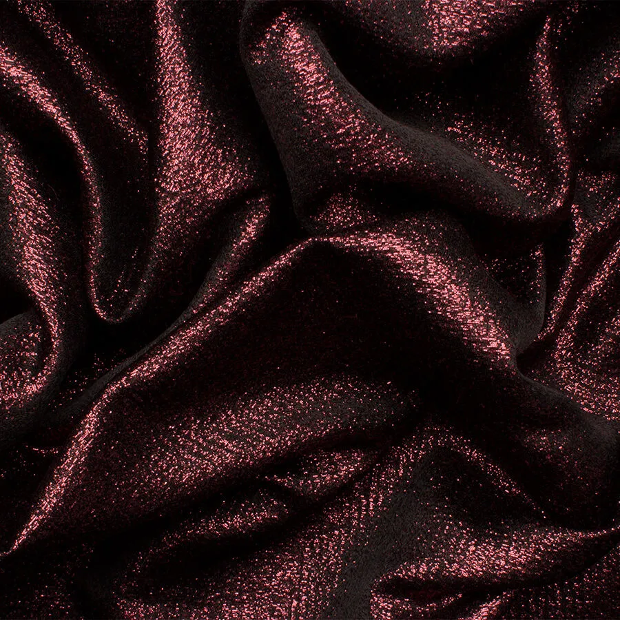 Metallic Bordeaux Wool Blend