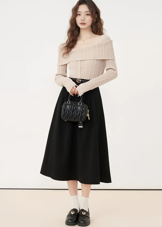 MIDI FLARE SKIRT