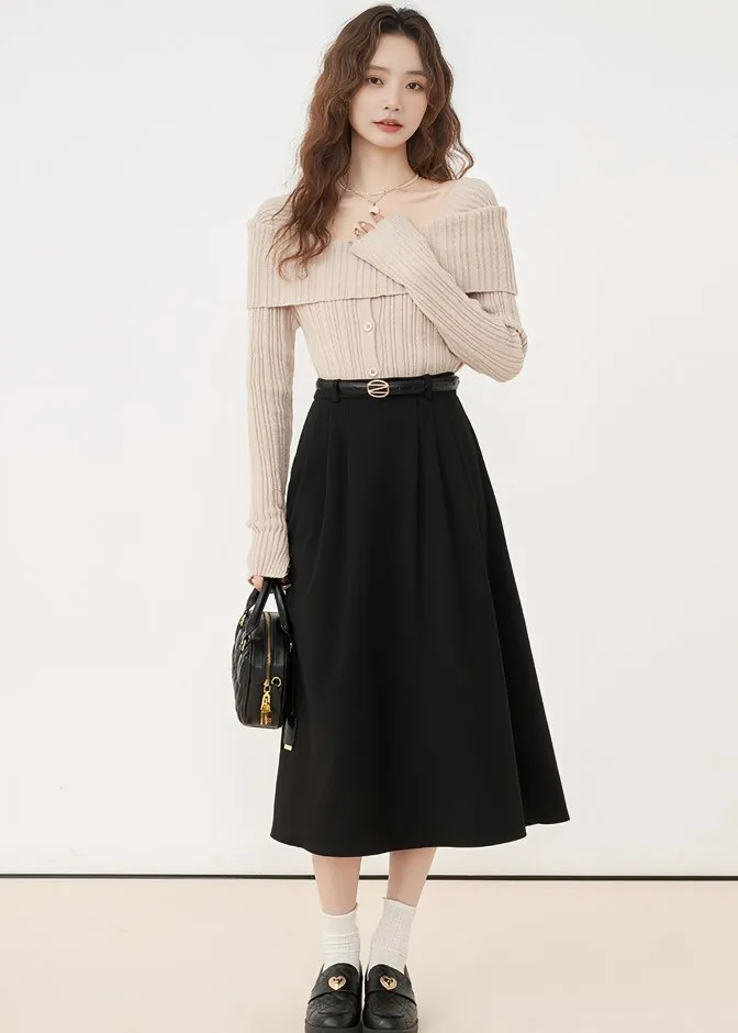 MIDI FLARE SKIRT