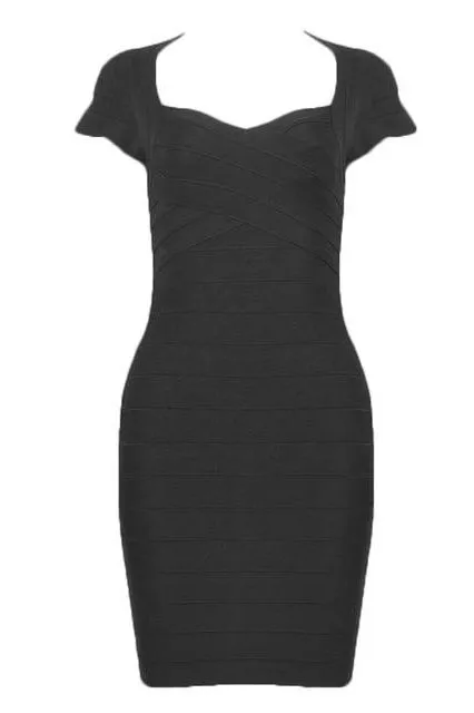 Miranda Bandage Mini Dress - Classic Black