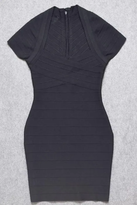 Miranda Bandage Mini Dress - Classic Black