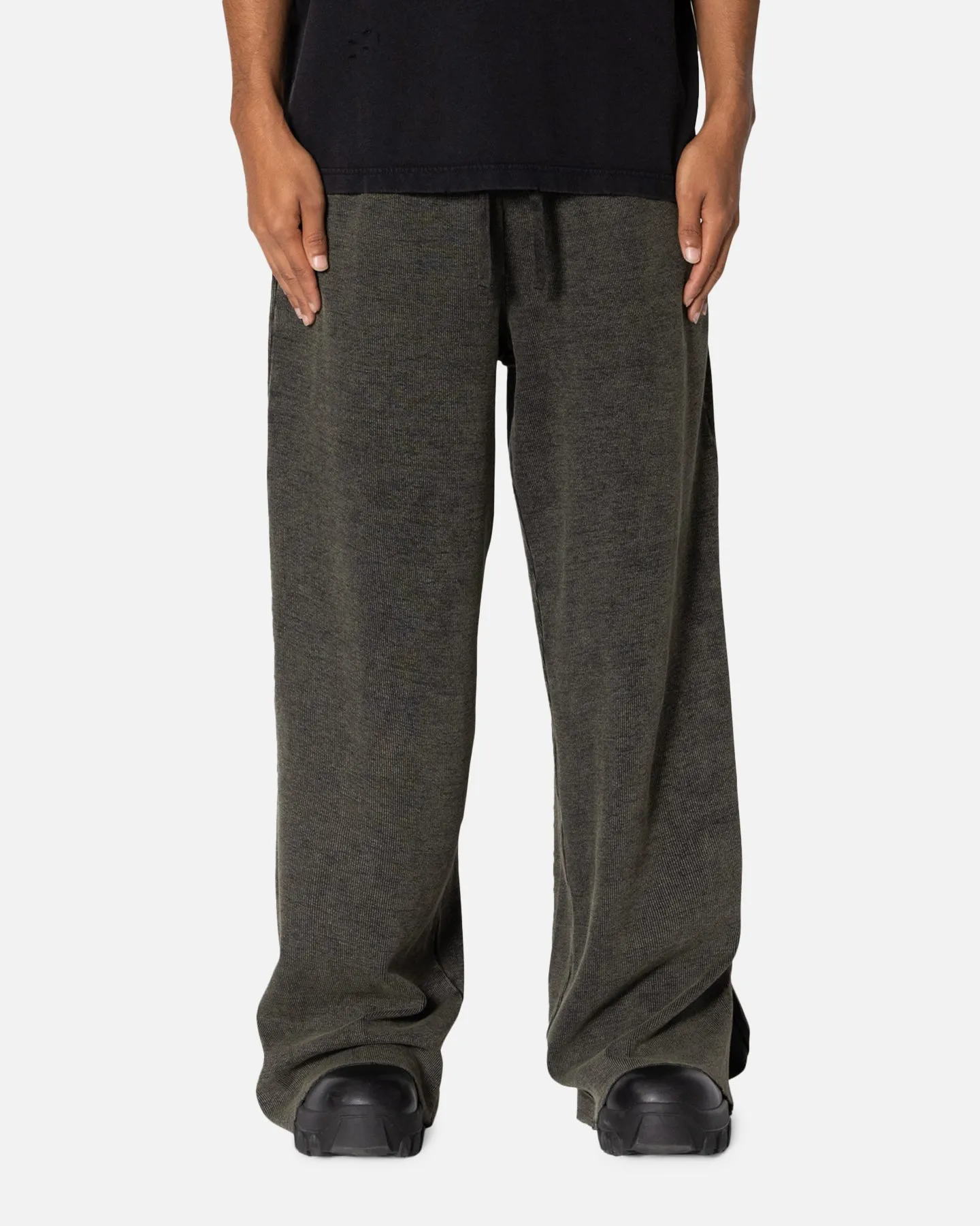 MNML Ribbed Slinky Sweatpants Olive