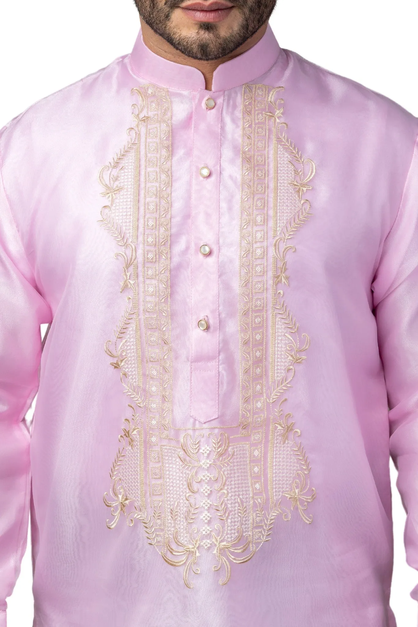 MO45 - Organza Barong Tagalog Pink