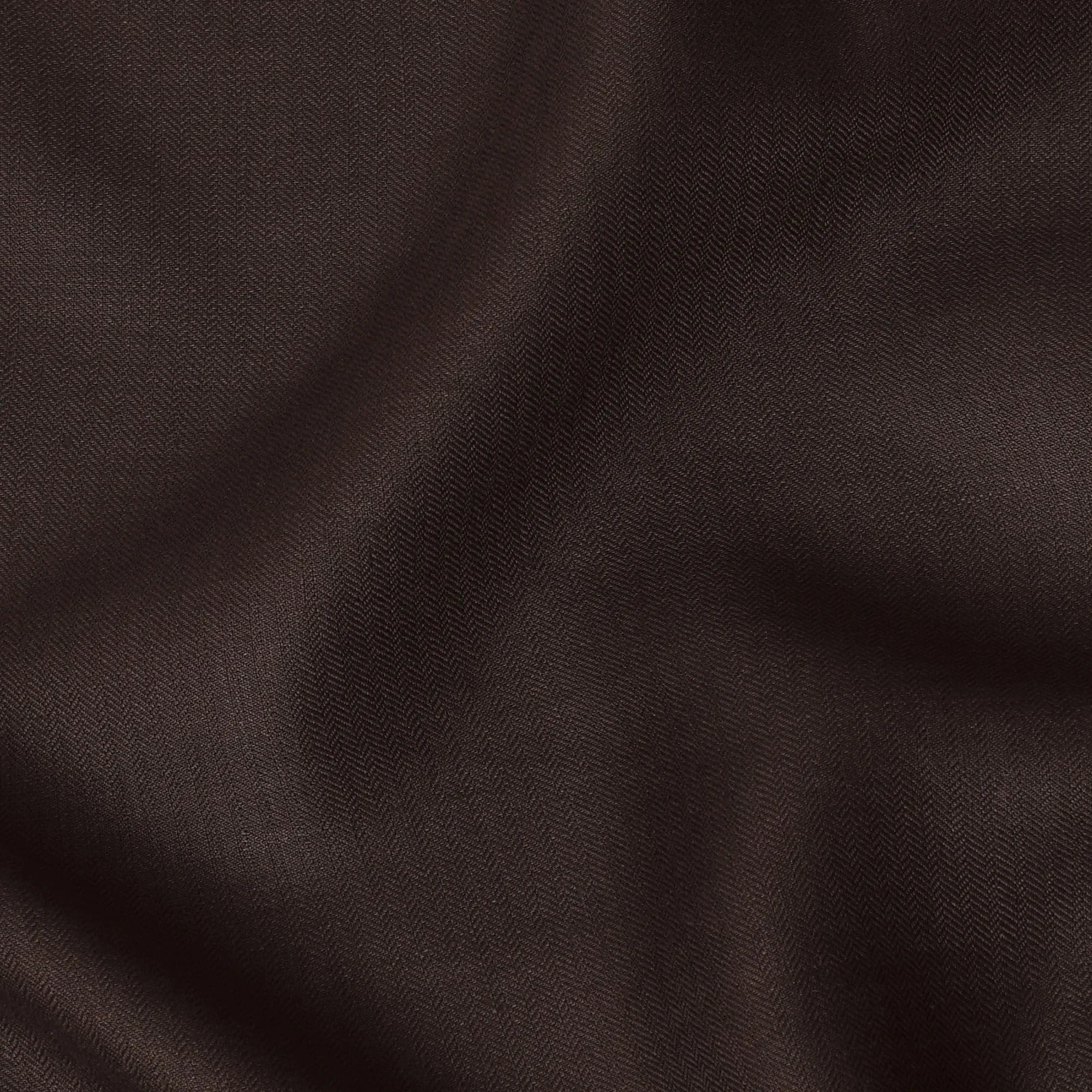 Mocha brown Premium pure linen fabric in herringbone design-D15888