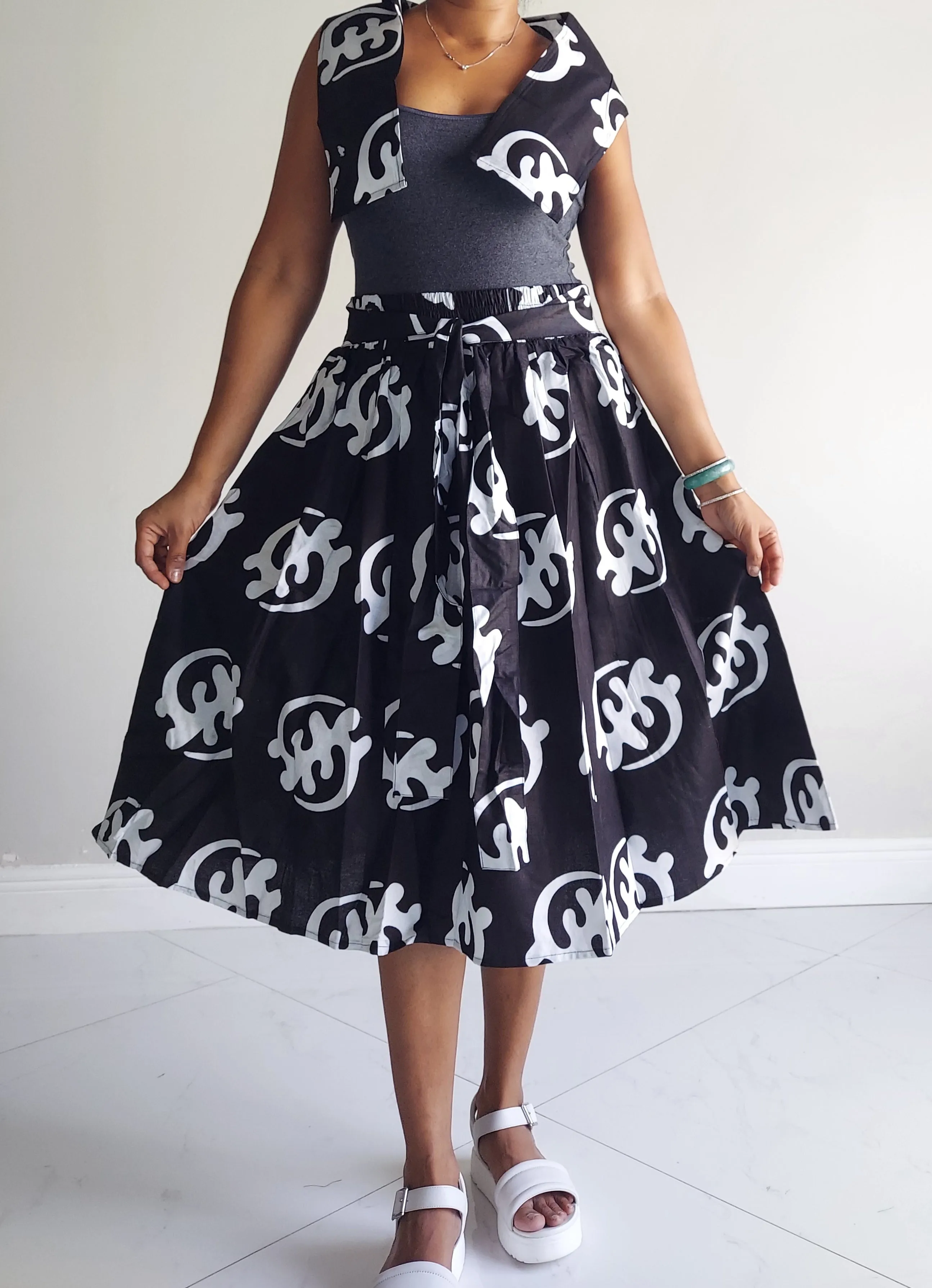 Mommy & Me Mid Length Flared skirt - Gynamee Print