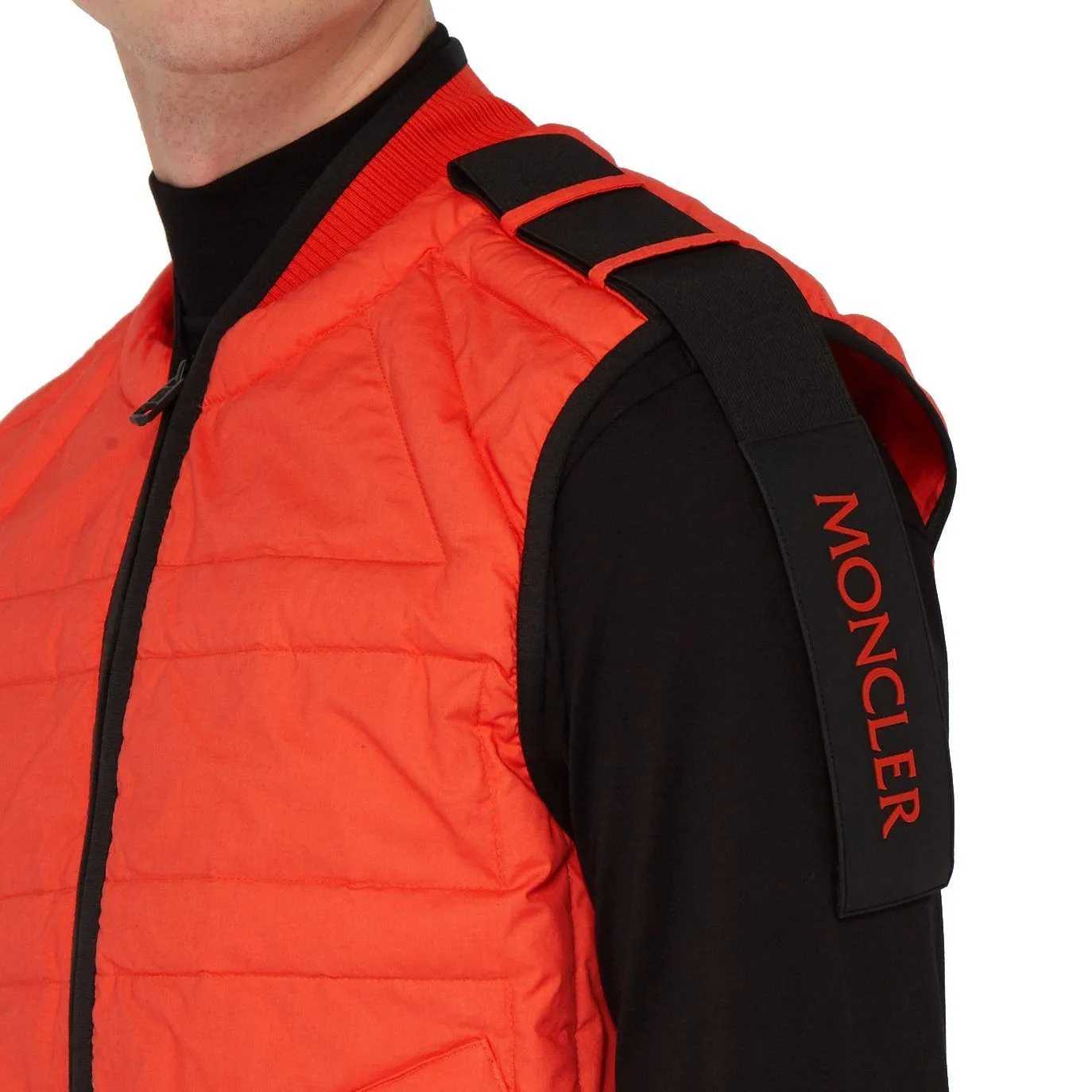 Moncler Orange Huff Quilted Down Bodywarmer