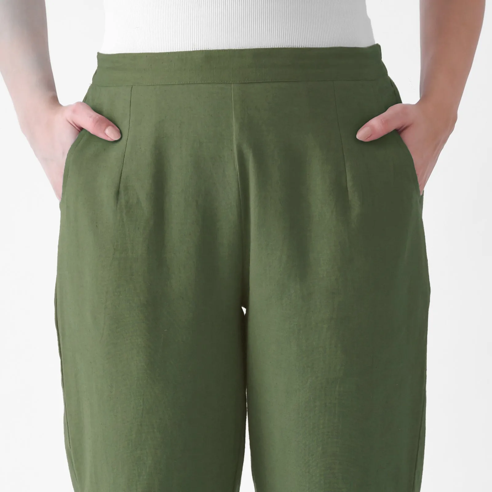 Moss Green Cotton AMPM Pants