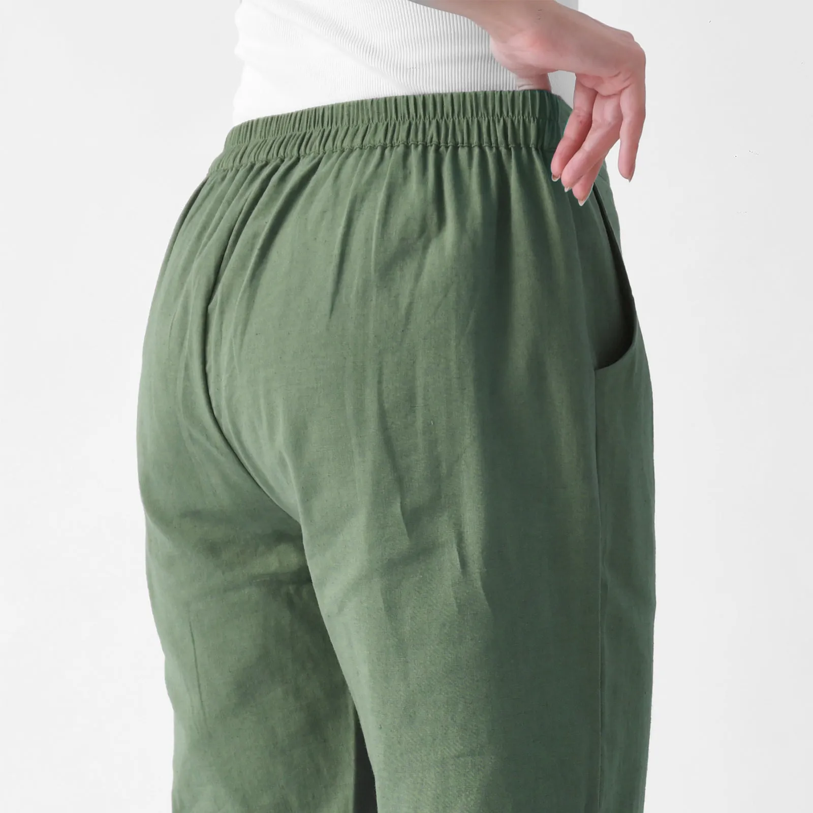 Moss Green Cotton AMPM Pants