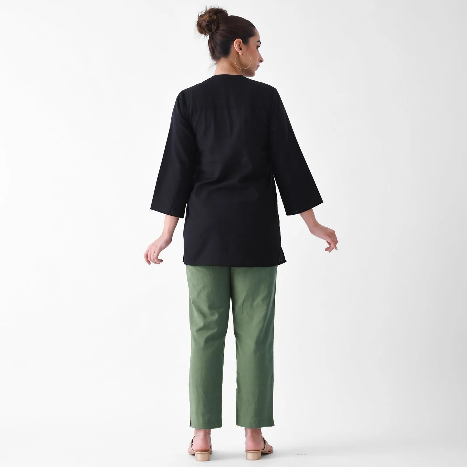 Moss Green Cotton AMPM Pants