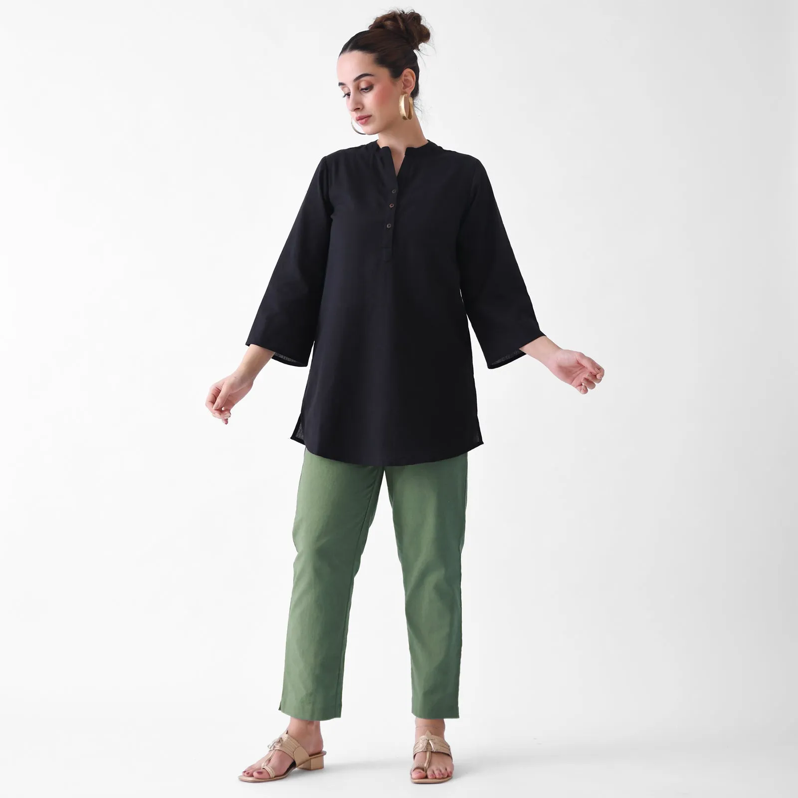 Moss Green Cotton AMPM Pants