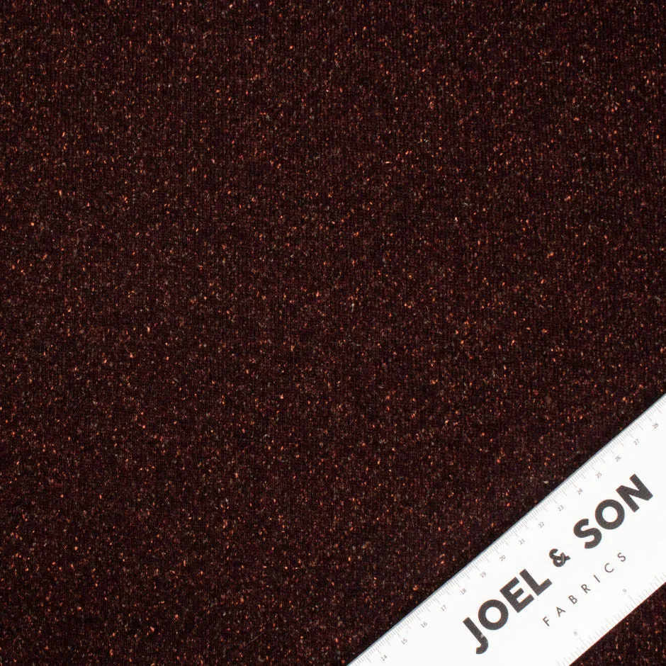 Mottled Burgundy & Steel Blue Double-Sided Wool Jersey