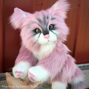 'Mystique' - life-size 15" faux fur artist cat by Emma's Bears