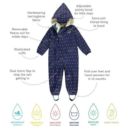 Navy Raindrop All-In-One Scampsuit (4 - 5 Years)